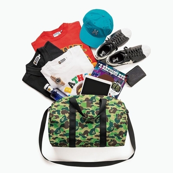 Cilindrična crossbody torba s kamuflažom Ape Head od Oxford tkanine, kapacitet ispod 20 L, unisex