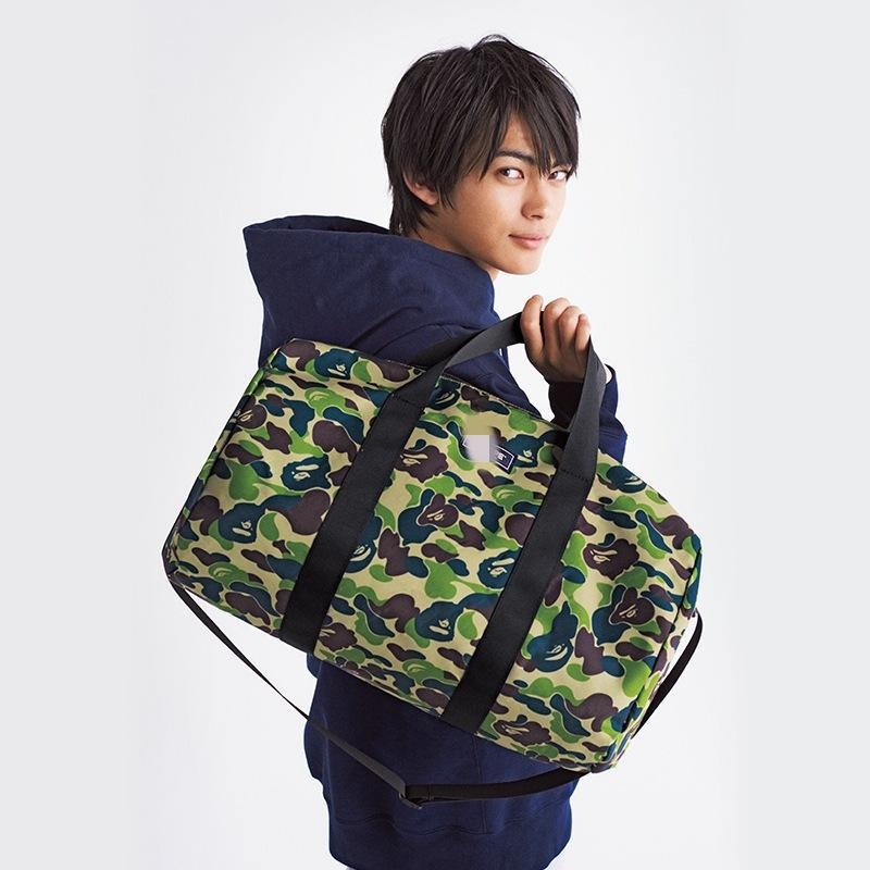 Cilindrična crossbody torba s kamuflažom Ape Head od Oxford tkanine, kapacitet ispod 20 L, unisex