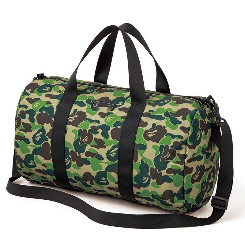 Cilindrična crossbody torba s kamuflažom Ape Head od Oxford tkanine, kapacitet ispod 20 L, unisex