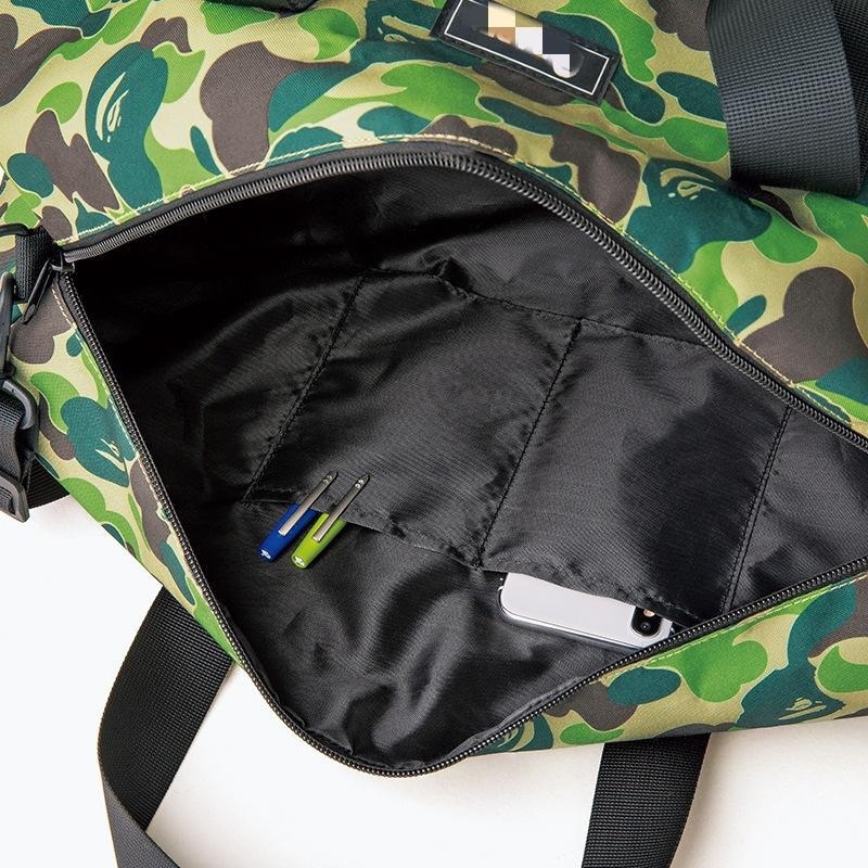 Cilindrična crossbody torba s kamuflažom Ape Head od Oxford tkanine, kapacitet ispod 20 L, unisex