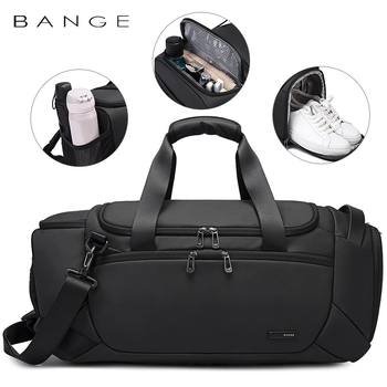 Fitness torba s odjeljkom za suhe/mokre stvari i odvojenim pretincem za cipele, kapacitet 20-35L, Oxford tkanina, crossbody dizajn