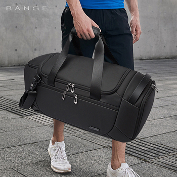 Fitness torba s odjeljkom za suhe/mokre stvari i odvojenim pretincem za cipele, kapacitet 20-35L, Oxford tkanina, crossbody dizajn