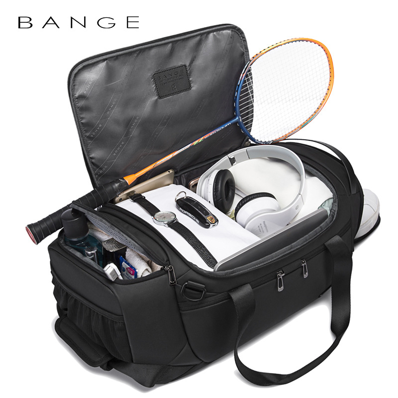Fitness torba s odjeljkom za suhe/mokre stvari i odvojenim pretincem za cipele, kapacitet 20-35L, Oxford tkanina, crossbody dizajn