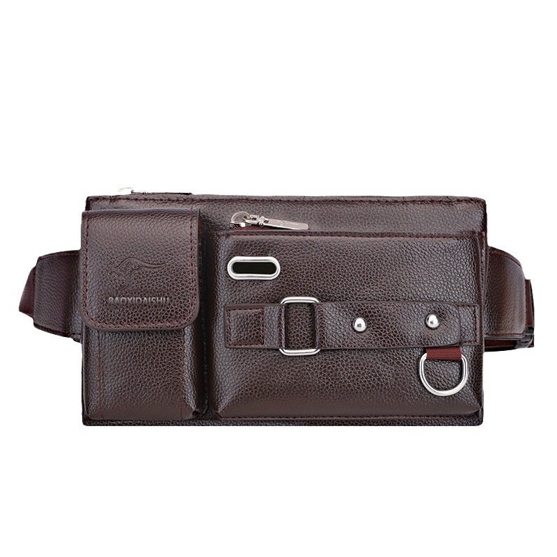Muška messenger torba od PVC-a, gradski stil, životinjski uzorak, podstava od poliestera