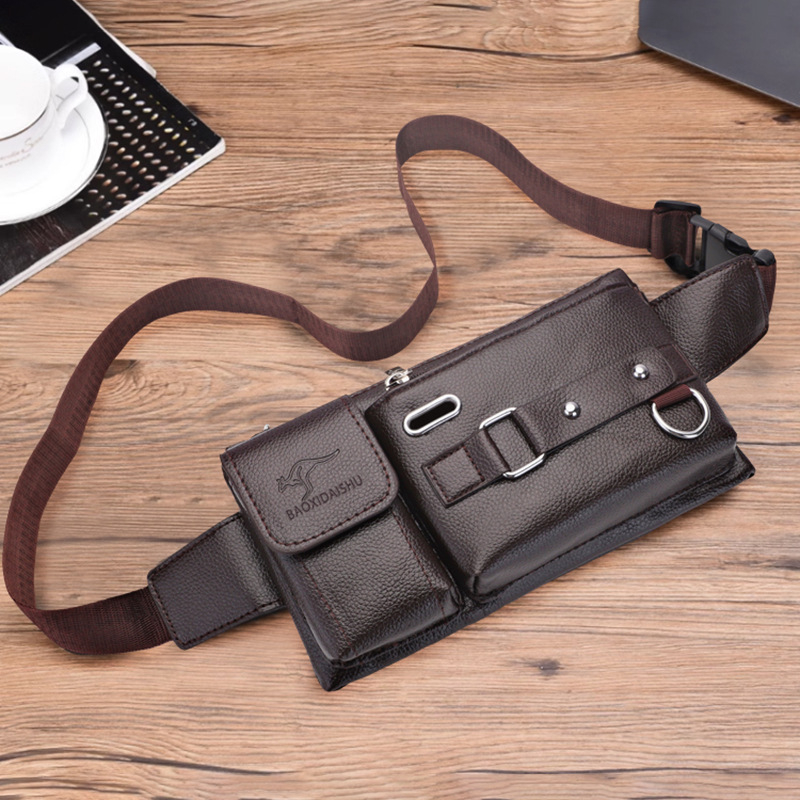 Muška messenger torba od PVC-a, gradski stil, životinjski uzorak, podstava od poliestera