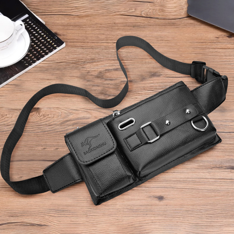 Muška messenger torba od PVC-a, gradski stil, životinjski uzorak, podstava od poliestera