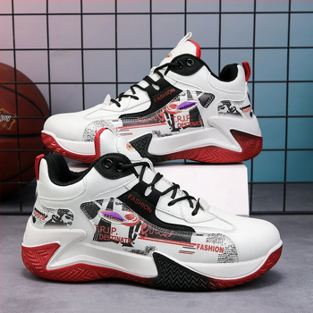 Muške tenisice za košarku srednje visine, neklizajuća gumena potplat, PU gornji dio, vezanje, pogodне za zimu, proljeke i jesen.