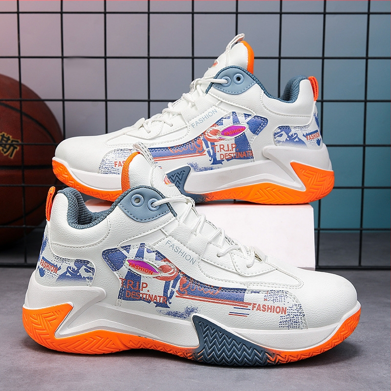 Muške tenisice za košarku srednje visine, neklizajuća gumena potplat, PU gornji dio, vezanje, pogodне za zimu, proljeke i jesen.