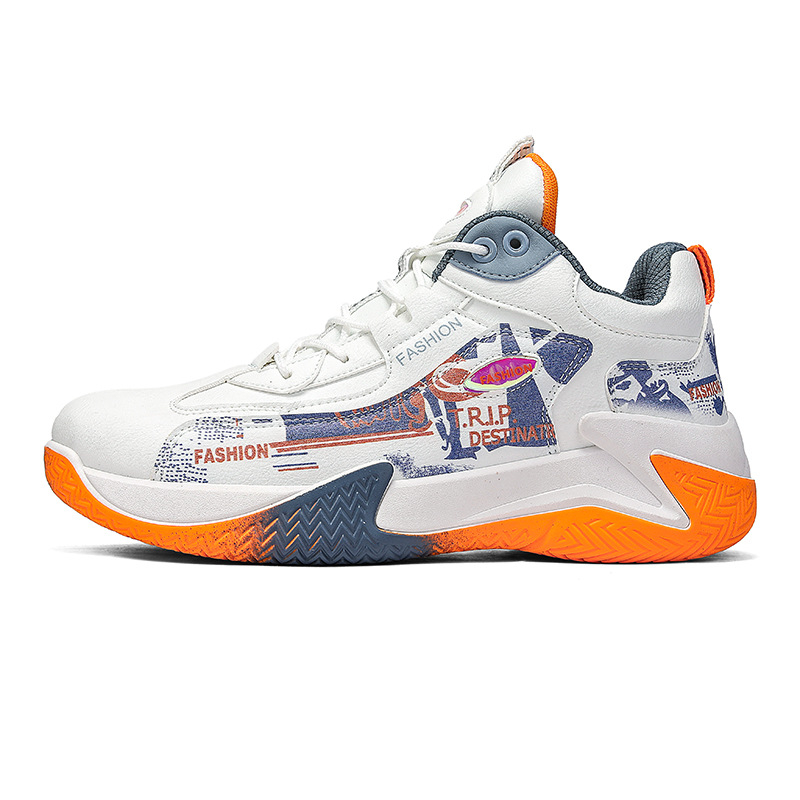 Muške tenisice za košarku srednje visine, neklizajuća gumena potplat, PU gornji dio, vezanje, pogodне za zimu, proljeke i jesen.