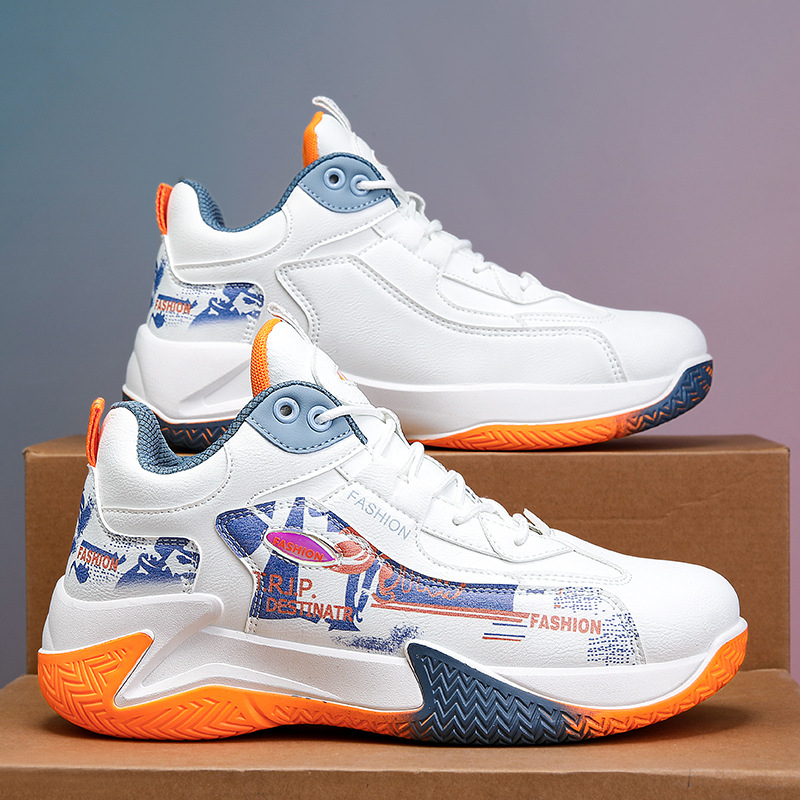 Muške tenisice za košarku srednje visine, neklizajuća gumena potplat, PU gornji dio, vezanje, pogodне za zimu, proljeke i jesen.