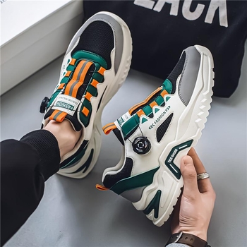 Muške tenisice u stilu Dad shoes za ljeto, prozračne i udobne (gornji dio: mikrovlakno; unutarnji dio: mreža; potplat: guma; oblik prsta: zaobljeni; visina pete: niska 1–3 cm)