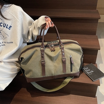 Putna torba od platna, unisex, 20–35L, platno, suho/mokro odjeljenje, poliester podstava