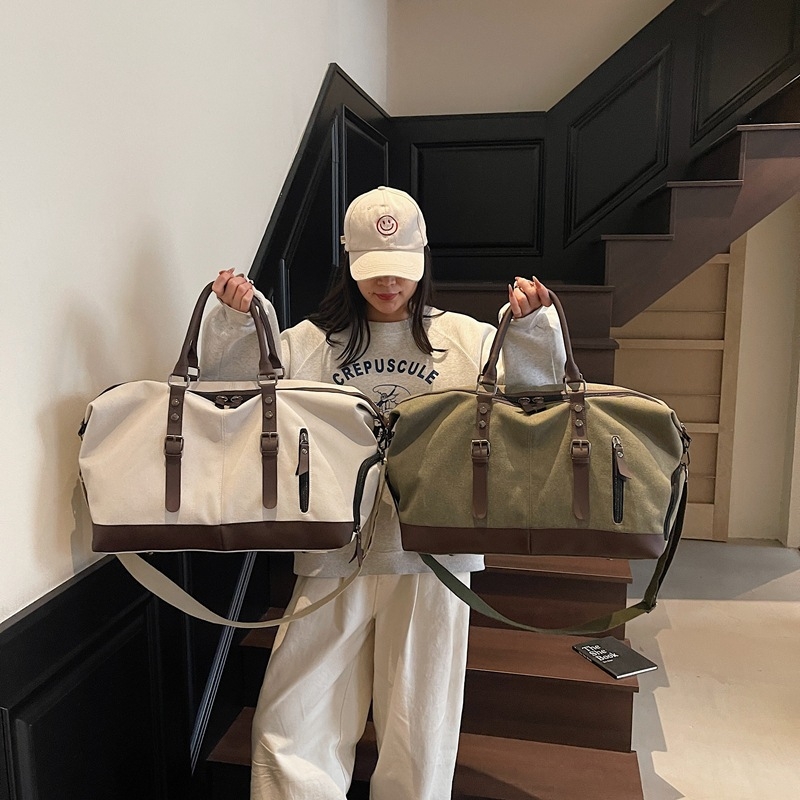 Putna torba od platna, unisex, 20–35L, platno, suho/mokro odjeljenje, poliester podstava