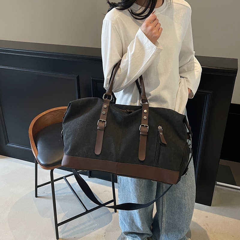 Putna torba od platna, unisex, 20–35L, platno, suho/mokro odjeljenje, poliester podstava