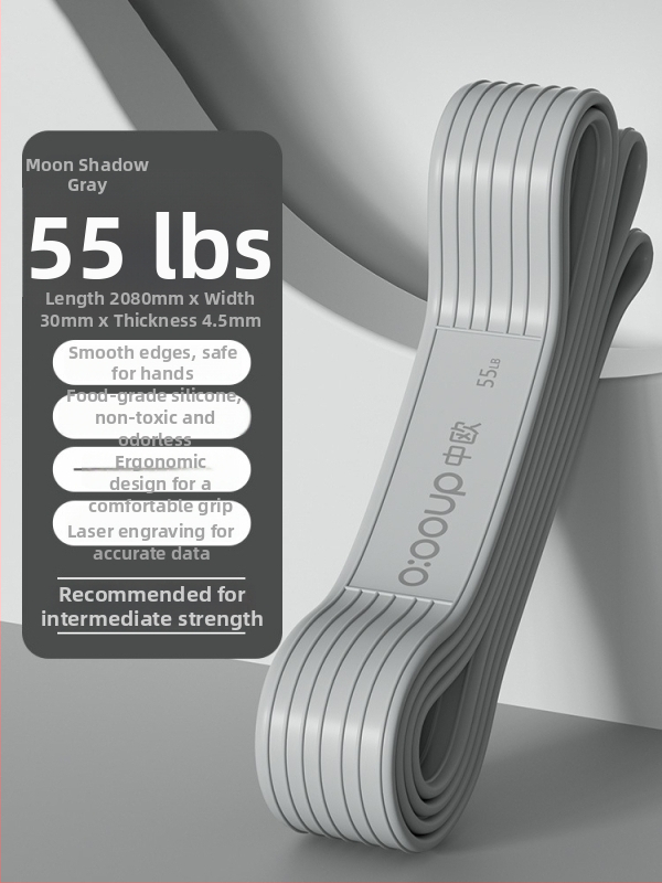 Silikónový rezistenčný pás na posilňovanie — domáce fitnes, joga; zamerané na gluteálne svaly, nohy a chrbát; materiál: silikón