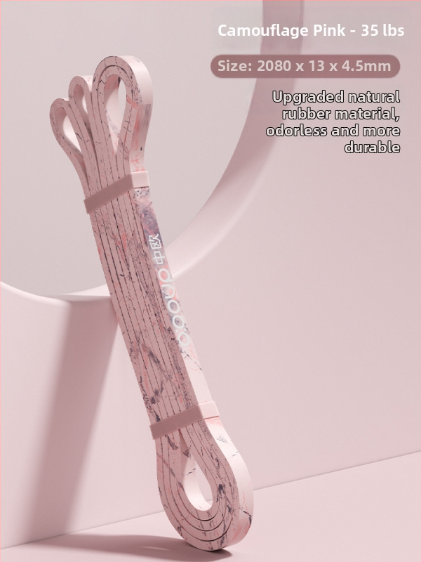 Silikónový rezistenčný pás na posilňovanie — domáce fitnes, joga; zamerané na gluteálne svaly, nohy a chrbát; materiál: silikón