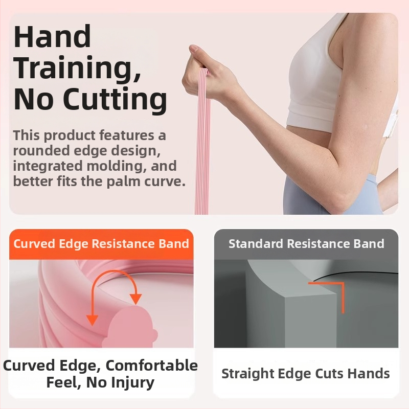 Silikónový rezistenčný pás na posilňovanie — domáce fitnes, joga; zamerané na gluteálne svaly, nohy a chrbát; materiál: silikón