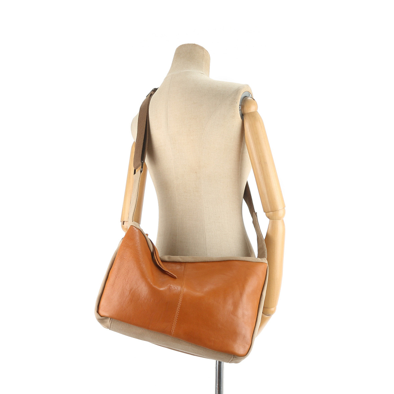 Muška crossbody torba od prave kože, gradski minimalistički stil, koža prvog sloja, otporna na habanje