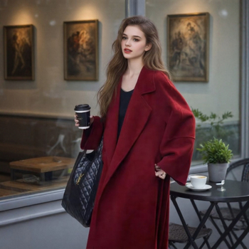 Palton dublu față din lână cu umplutură din puf, mâneci lungi, lungime medie, amestec poliester-lână, 81–85% puf, Iarna 2025