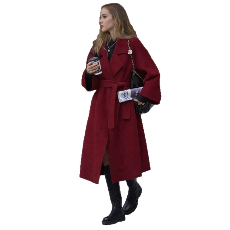 Palton dublu față din lână cu umplutură din puf, mâneci lungi, lungime medie, amestec poliester-lână, 81–85% puf, Iarna 2025