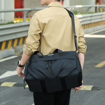 Unisex crossbody torba za fitness s odjeljkom za suhe/mokre stvari, kapacitet 20–35L, Oxford platno, stil Business Elite