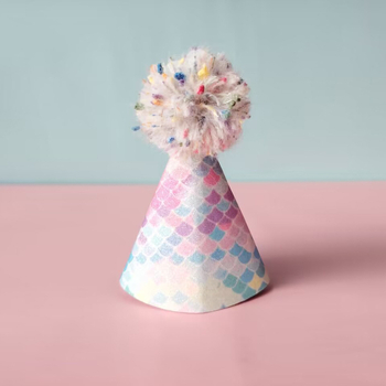 Κολάρο με θέμα γοργόνα για κατοικίδια και καπέλο γενεθλίων – διακόσμηση πάρτι για σκύλους και γάτες (πολυεστέρας, μάρκα AWM, γενική χρήση, τέσσερις εποχές)