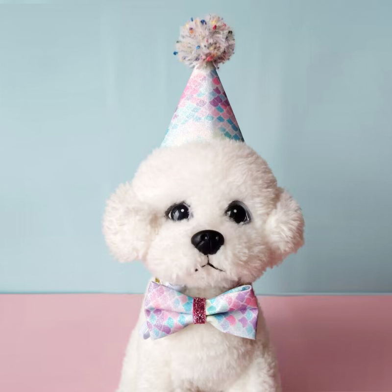 Κολάρο με θέμα γοργόνα για κατοικίδια και καπέλο γενεθλίων – διακόσμηση πάρτι για σκύλους και γάτες (πολυεστέρας, μάρκα AWM, γενική χρήση, τέσσερις εποχές)