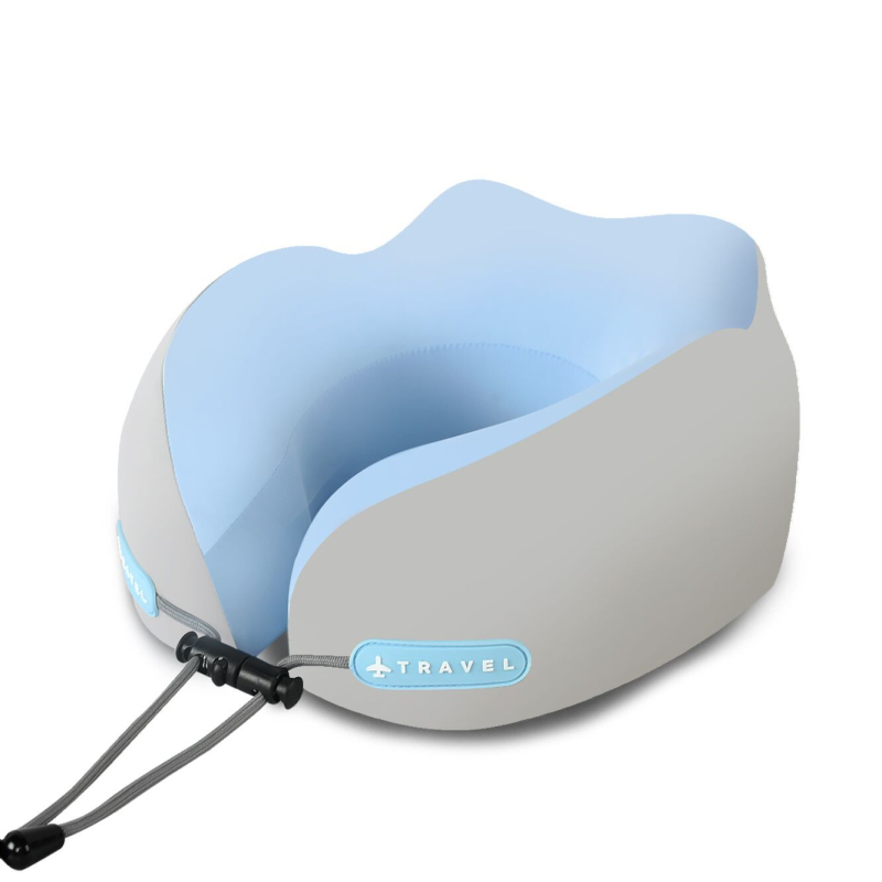 mainyer Pernă de călătorie în formă U, umplutură memory foam, husă Ice Silk, stil modern minimalist, pentru adulți