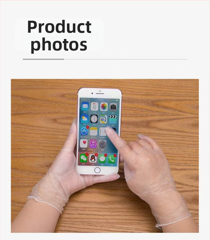 Mănuși din PVC de unică folosință, de calitate alimentară, impermeabile și rezistente la ulei, pentru spălat vase și catering