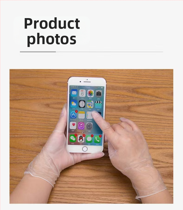 Mănuși din PVC de unică folosință, de calitate alimentară, impermeabile și rezistente la ulei, pentru spălat vase și catering