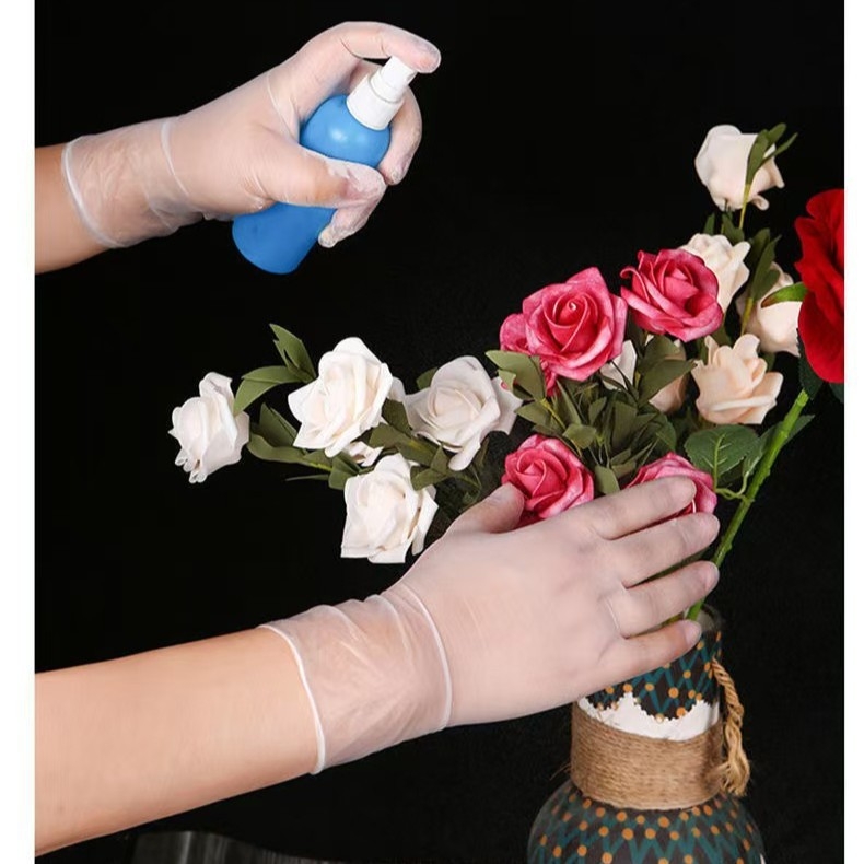 Mănuși din PVC de unică folosință, de calitate alimentară, impermeabile și rezistente la ulei, pentru spălat vase și catering