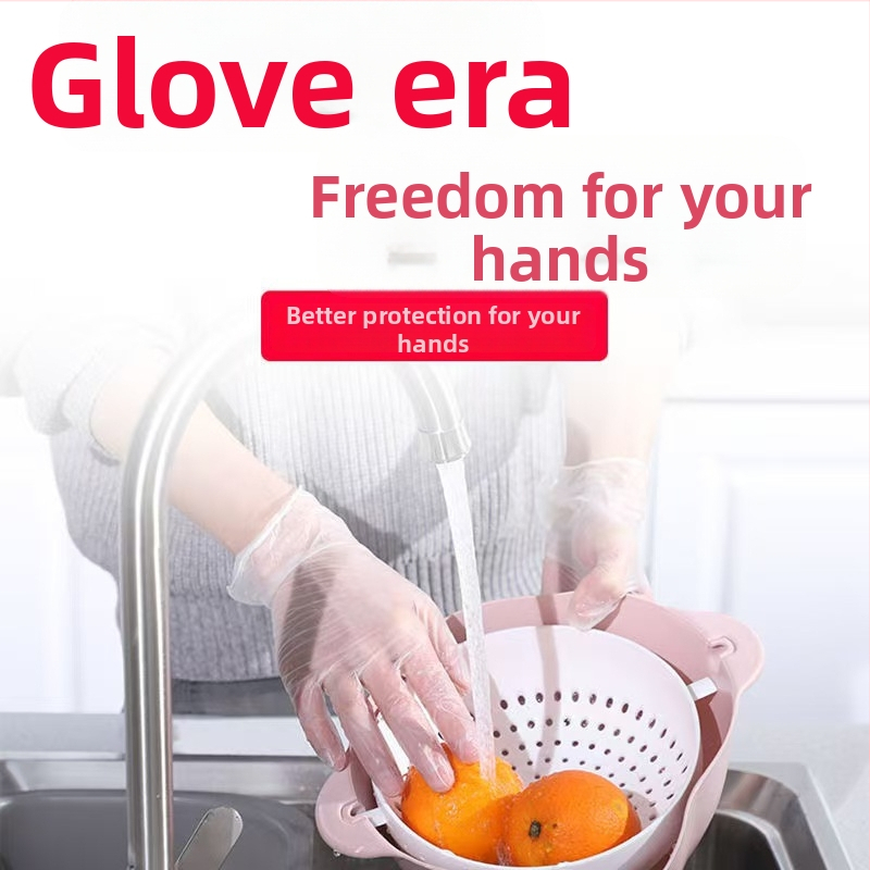 Mănuși din PVC de unică folosință, de calitate alimentară, impermeabile și rezistente la ulei, pentru spălat vase și catering