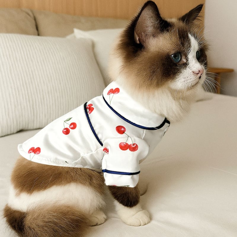 PETCIRCLE Pidžame za kućne ljubimce, poliester pidžama za mačke i male pse, francuski stil proljeće-ljeto dizajn