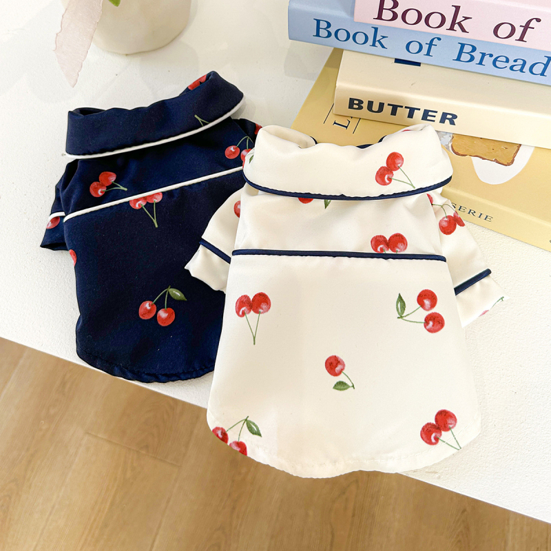 PETCIRCLE Pidžame za kućne ljubimce, poliester pidžama za mačke i male pse, francuski stil proljeće-ljeto dizajn