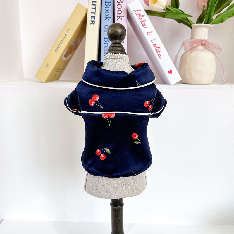 PETCIRCLE Pidžame za kućne ljubimce, poliester pidžama za mačke i male pse, francuski stil proljeće-ljeto dizajn