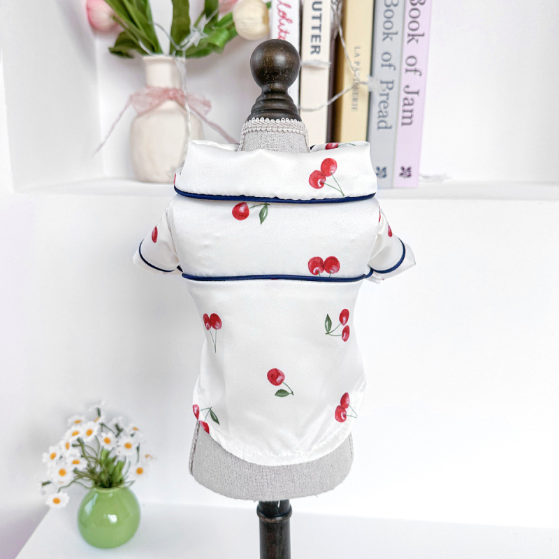 PETCIRCLE Pidžame za kućne ljubimce, poliester pidžama za mačke i male pse, francuski stil proljeće-ljeto dizajn