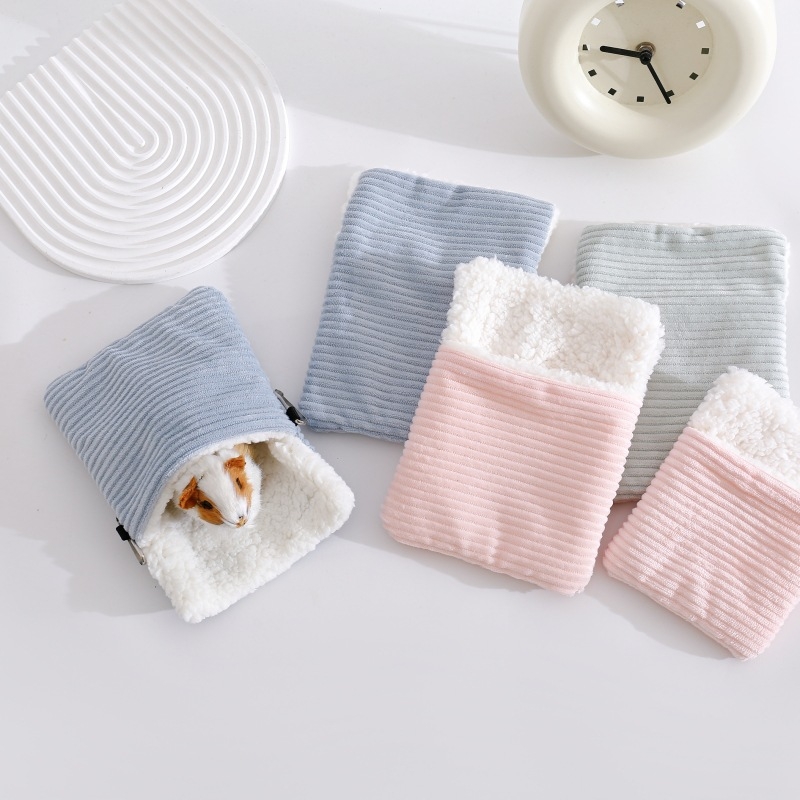 Viseće gnijezdo za hamstera za spavanje — platno, jesen-zima, minimalistički stil, održava toplinu