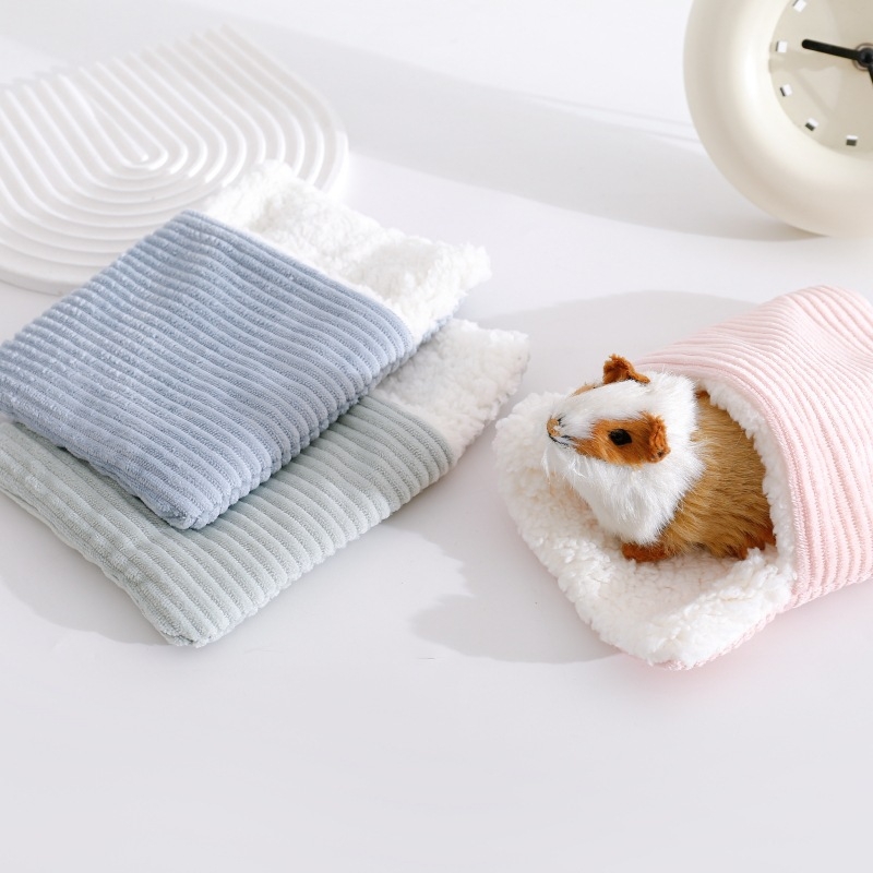 Viseće gnijezdo za hamstera za spavanje — platno, jesen-zima, minimalistički stil, održava toplinu