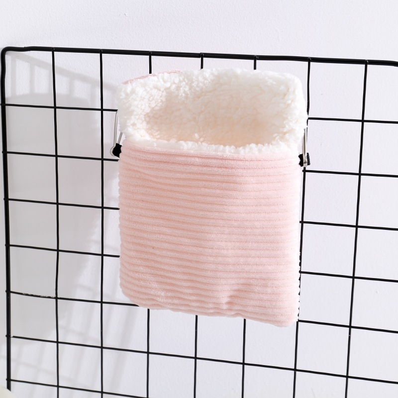 Viseće gnijezdo za hamstera za spavanje — platno, jesen-zima, minimalistički stil, održava toplinu