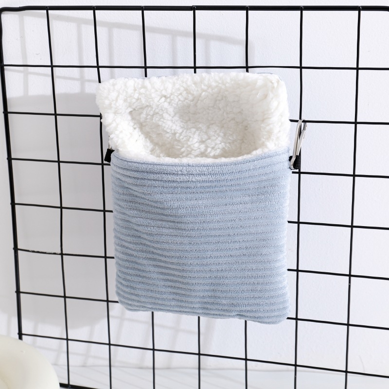 Viseće gnijezdo za hamstera za spavanje — platno, jesen-zima, minimalistički stil, održava toplinu