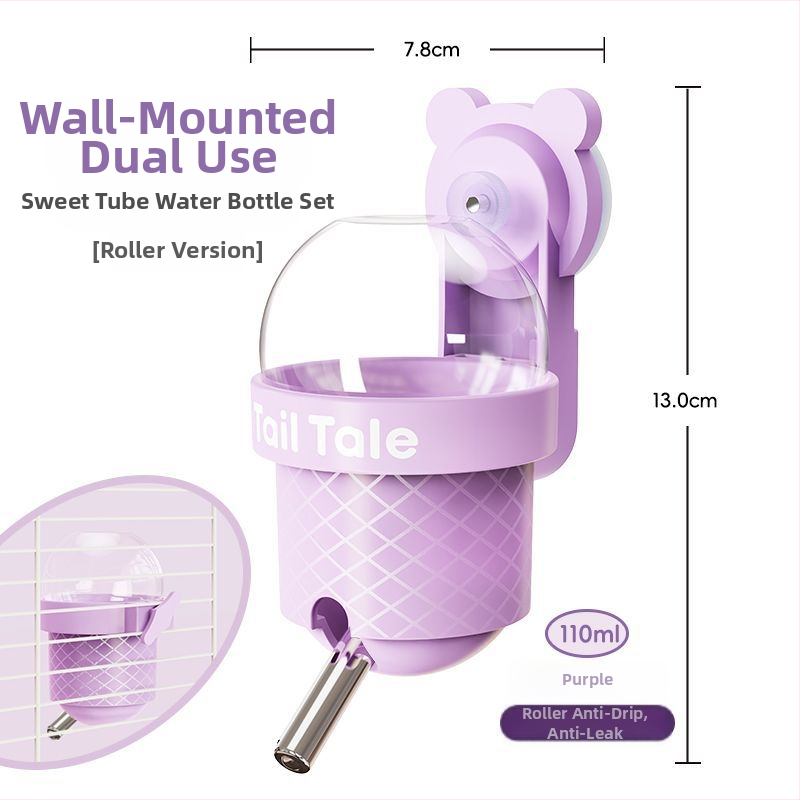 Tailtale vakuumska vodna boca za uho 110 ml – materijali: plastika, silikon, staklo; za hamsterje, gerbile i miševe