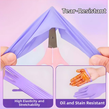 Nitrilové kuchynské rukavice, hrubšie, jednorazové, odolné voči olejom, na umývanie riadu a upratovanie