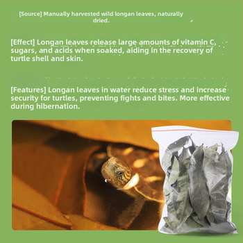 Декорация за хабитат на костенурки с Longan Leaf, пластмасова, мъхов микро-ландшафт, 50 г, 50 бр. в кутия