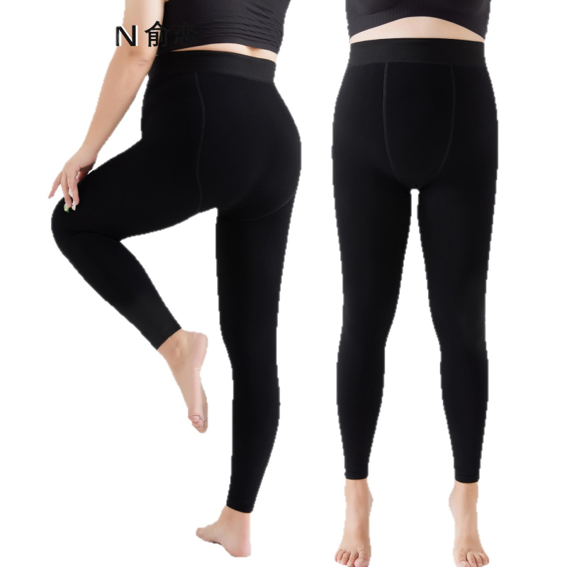 Leggings za žene plus veličine - cropped duljina, topli, najlon, udio glavnog vlakna 50–70%, svestran stil