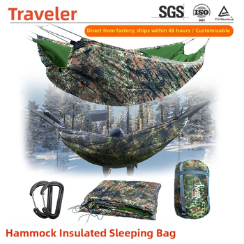 Hamak sa spavaćom vrećom i Underquilt-om za kampiranje | stil omotnice, punilo od svile, podstava od poliestersko-pamučne smjese, tkanina od poliestera, 1,6 kg