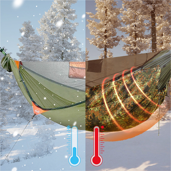 Hamak sa spavaćom vrećom i Underquilt-om za kampiranje | stil omotnice, punilo od svile, podstava od poliestersko-pamučne smjese, tkanina od poliestera, 1,6 kg