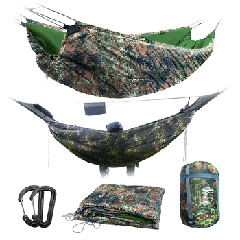 Hamak sa spavaćom vrećom i Underquilt-om za kampiranje | stil omotnice, punilo od svile, podstava od poliestersko-pamučne smjese, tkanina od poliestera, 1,6 kg