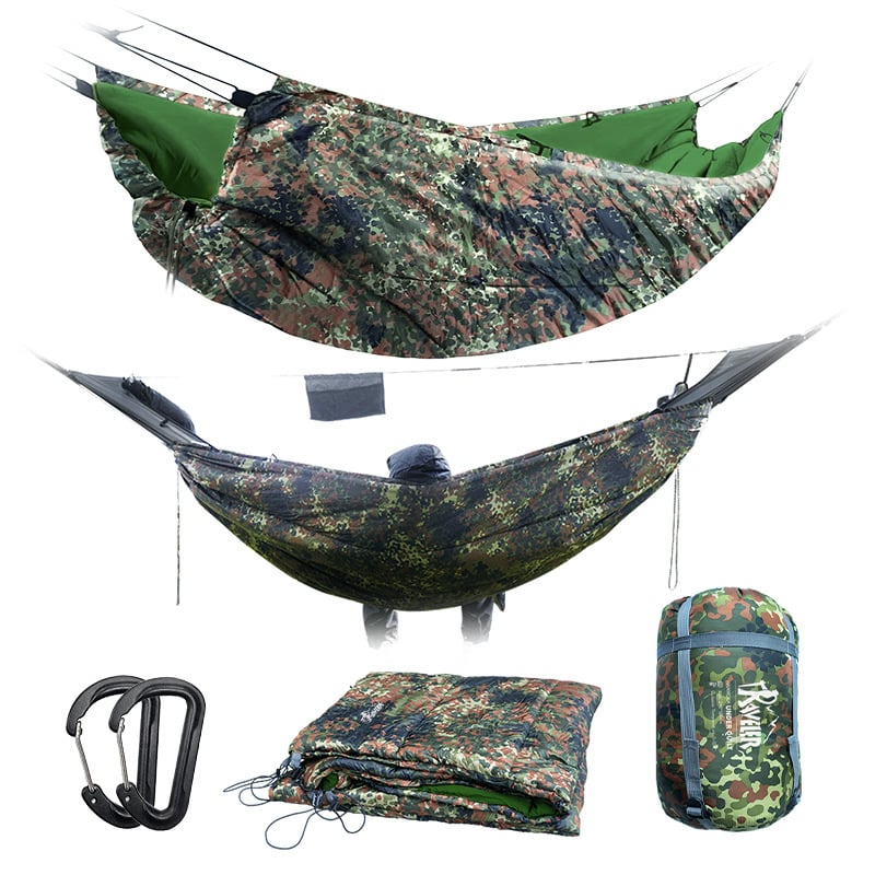 Hamak sa spavaćom vrećom i Underquilt-om za kampiranje | stil omotnice, punilo od svile, podstava od poliestersko-pamučne smjese, tkanina od poliestera, 1,6 kg