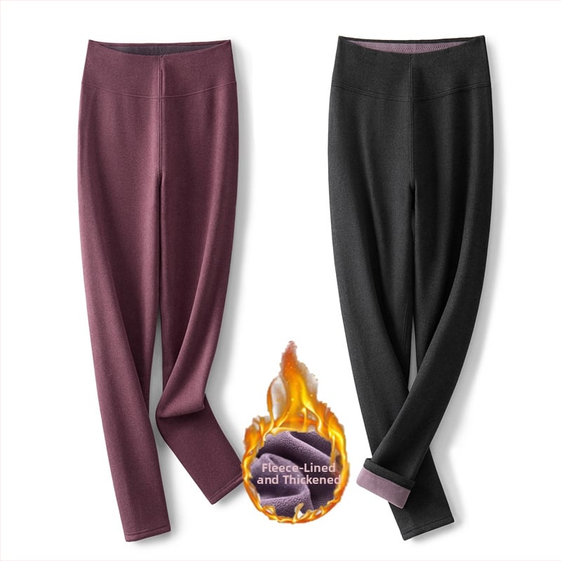 Colanți termici femei cu fleece, groși, cu elasticitate ridicată, calzi, croială slim