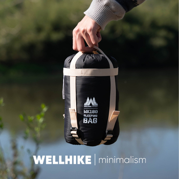 Wellhike Mini lagana vreća za spavanje, omotnica-stil, punilo: imitacija svile-pamuka, podstava: poliester, tkanina: poliester, težina: 230 g